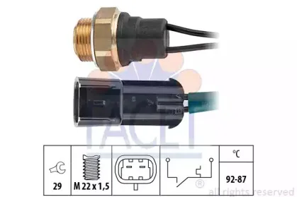 Термовыключатель, вентилятор радиатора FACET купить