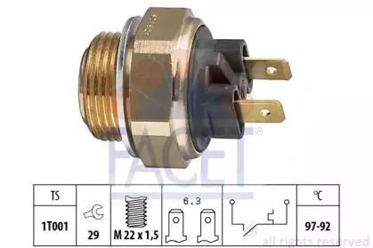 Термовыключатель, вентилятор радиатора FACET купить