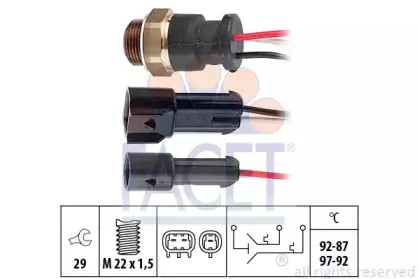 Термовыключатель, вентилятор радиатора FACET купить