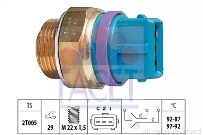 Термовыключатель, вентилятор радиатора FACET купить