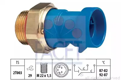 7.5642 FACET Датчик вмикання вентилятора FACET купить