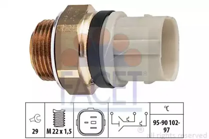 Термовыключатель, вентилятор радиатора FACET купить