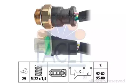 Термовыключатель, вентилятор радиатора FACET купить