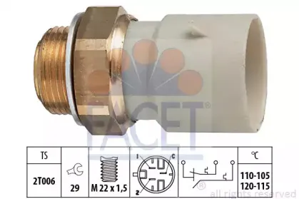 Термовыключатель, вентилятор радиатора FACET купить