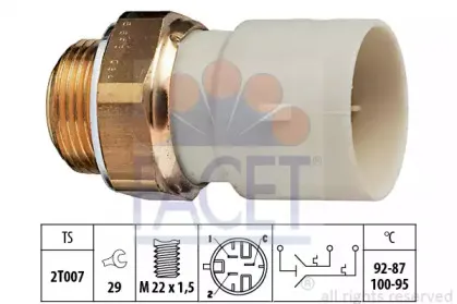 Термовыключатель, вентилятор радиатора FACET купить