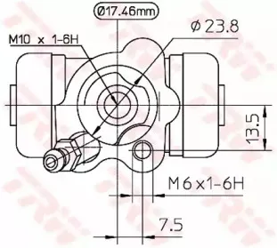 Колесный тормозной цилиндр TRW купить