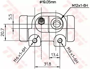 Колесный тормозной цилиндр TRW купить