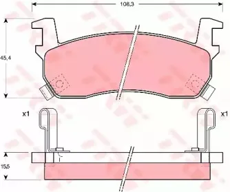 Комплект тормозных колодок, дисковый тормоз TRW купить