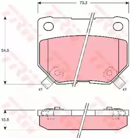 Комплект тормозных колодок, дисковый тормоз TRW купить