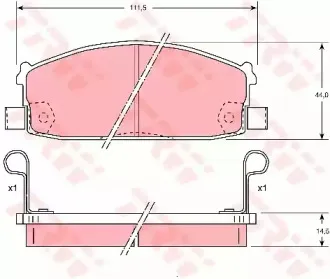 Комплект тормозных колодок, дисковый тормоз TRW купить