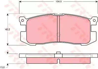 Комплект тормозных колодок, дисковый тормоз TRW купить
