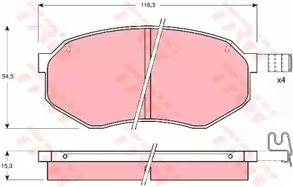 Комплект тормозных колодок, дисковый тормоз TRW купить