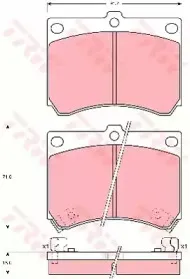 Комплект тормозных колодок, дисковый тормоз TRW купить