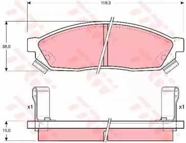 Комплект тормозных колодок, дисковый тормоз TRW купить