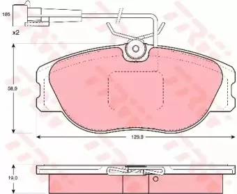 Комплект тормозных колодок, дисковый тормоз TRW купить