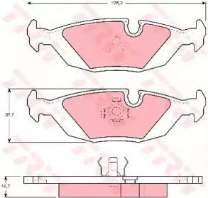 Комплект тормозных колодок, дисковый тормоз TRW купить