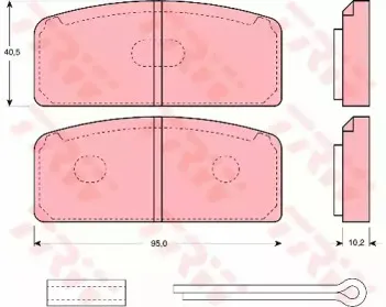 Комплект тормозных колодок, дисковый тормоз TRW купить