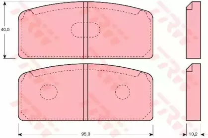 Комплект тормозных колодок, дисковый тормоз TRW купить