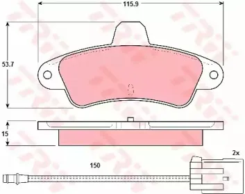 Комплект тормозных колодок, дисковый тормоз TRW купить