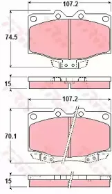 Комплект тормозных колодок, дисковый тормоз TRW купить