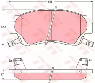 Комплект тормозных колодок, дисковый тормоз TRW купить