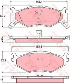 Комплект тормозных колодок, дисковый тормоз TRW купить