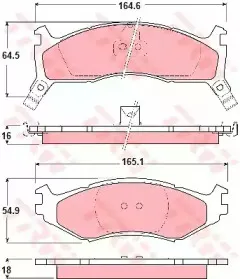 Комплект тормозных колодок, дисковый тормоз TRW купить