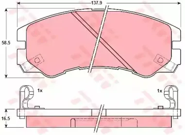 Комплект тормозных колодок, дисковый тормоз TRW купить