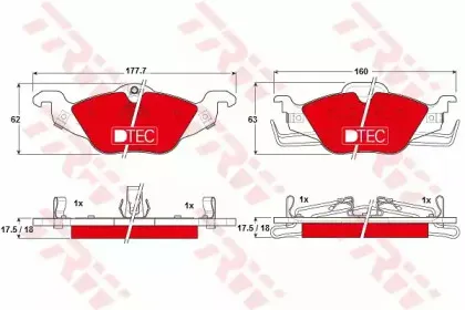 Комплект тормозных колодок, дисковый тормоз TRW купить