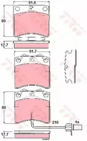 Комплект тормозных колодок, дисковый тормоз TRW купить