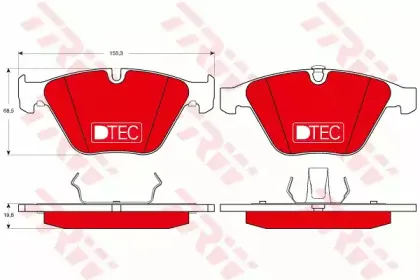 Комплект тормозных колодок, дисковый тормоз TRW купить