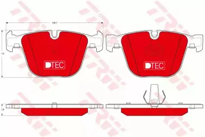 Комплект тормозных колодок, дисковый тормоз TRW купить