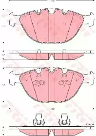 Комплект тормозных колодок, дисковый тормоз TRW купить