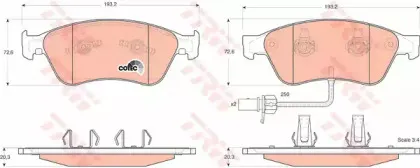 Комплект тормозных колодок, дисковый тормоз TRW купить