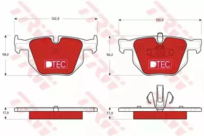 Комплект тормозных колодок, дисковый тормоз TRW купить