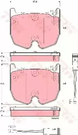 Комплект тормозных колодок, дисковый тормоз TRW купить