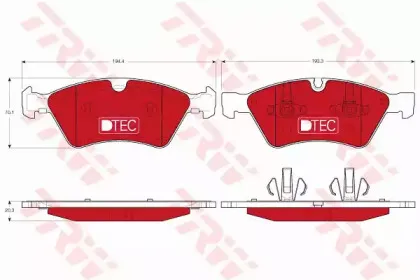 Комплект тормозных колодок, дисковый тормоз TRW купить