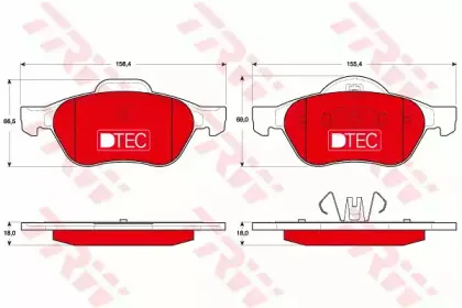 Комплект тормозных колодок, дисковый тормоз TRW купить