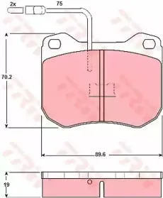 Комплект тормозных колодок, дисковый тормоз TRW купить