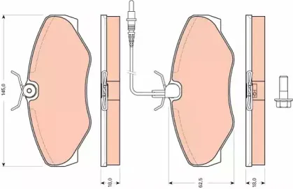 Комплект тормозных колодок, дисковый тормоз TRW купить