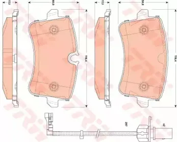 Комплект тормозных колодок, дисковый тормоз TRW купить