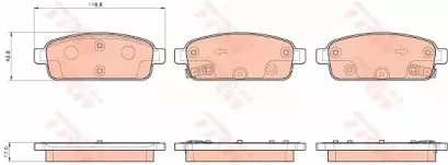 Комплект тормозных колодок, дисковый тормоз TRW купить