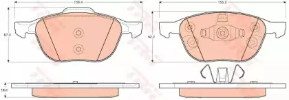 Комплект тормозных колодок, дисковый тормоз TRW купить