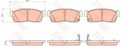 Комплект тормозных колодок, дисковый тормоз TRW купить