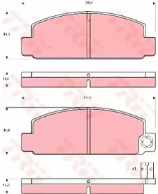Комплект тормозных колодок, дисковый тормоз TRW купить