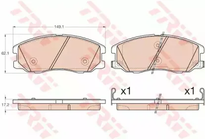 Комплект тормозных колодок, дисковый тормоз TRW купить