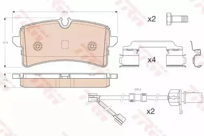 Комплект тормозных колодок, дисковый тормоз TRW купить