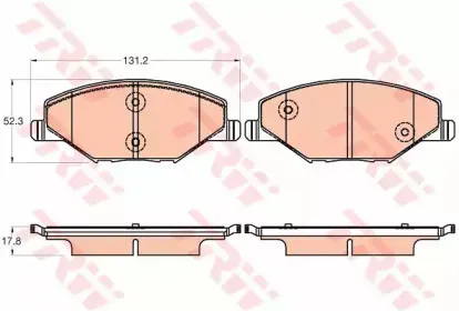 Комплект тормозных колодок, дисковый тормоз TRW купить