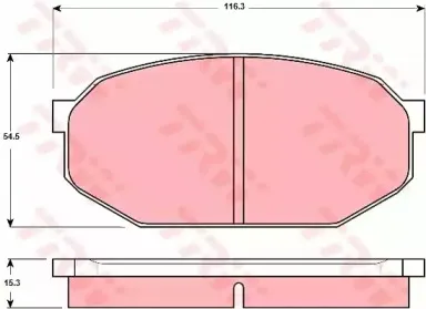 Комплект тормозных колодок, дисковый тормоз TRW купить