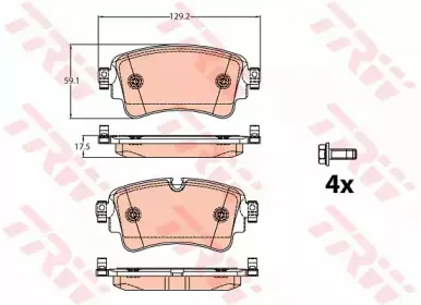 Колодки гальмівні TRW купить